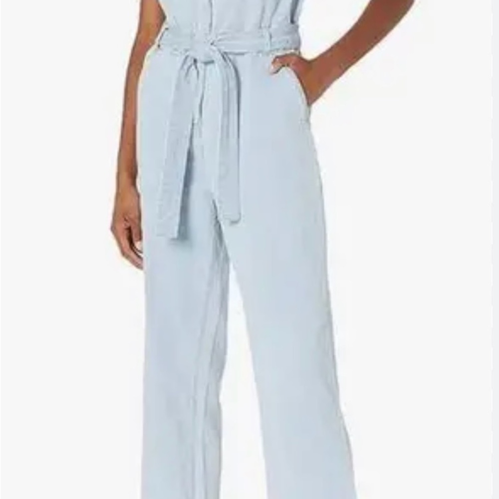 Ella Moss denim jumpsuit with zip front and belt - Picture 5 of 11
